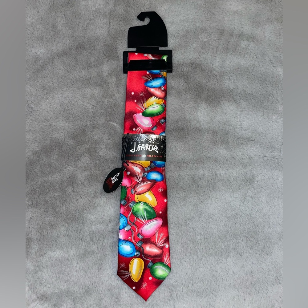 🎅NWT J. Garcia Mens Festive Tie - Red and Multicolor